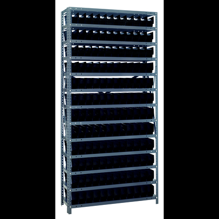 QUANTUM STORAGE SYSTEMS Steel Shelving with plastic bins 1275-100BK